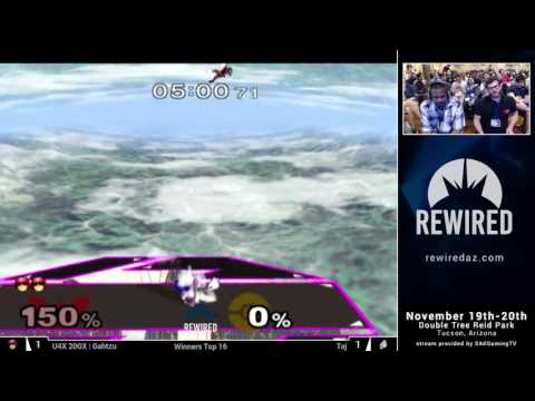 Rewired 2016 Melee Singles Winners Top 16 - U4X|Gahtzu (Captain Falcon) vs Taj (Mewtwo/Marth)