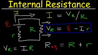 Internal Resistance of a Battery, EMF, Cell Terminal Voltage, Physics Problems