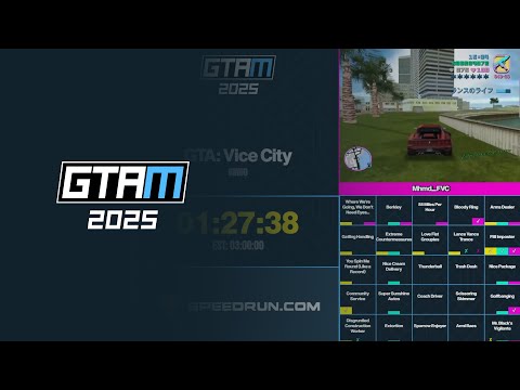 GTAMarathon 2025 - Grand Theft Auto: Vice City Bingo by Lesenqa, Mhmd_FVC, Sparki