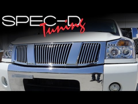 SPECDTUNING INSTALLATION VIDEO: 2004 - 2007 NISSAN TITAN AND ARMADA FRONT GRILLE
