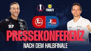 Pressekonferenz nach dem Halbfinale vom Lidl Final4 I MT Melsungen 🆚 HBW Balingen-Weilstetten