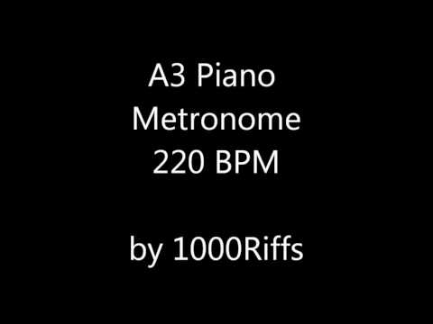 A3 Piano Metronome 220 BPM - Beats Per Minute