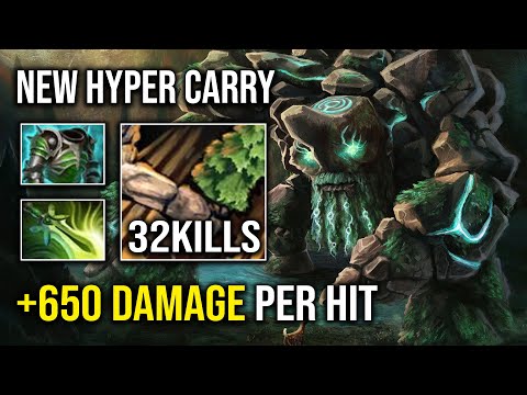 WTF +650 Damage Per Hit 1v5 Hyper Right Click Tiny with AC Butterfly Insane Cleave DPS Dota 2