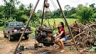 Restoration expert | Girl Successfully Restores Abandoned 8-Ton Truck Engine Found Under a Tree.