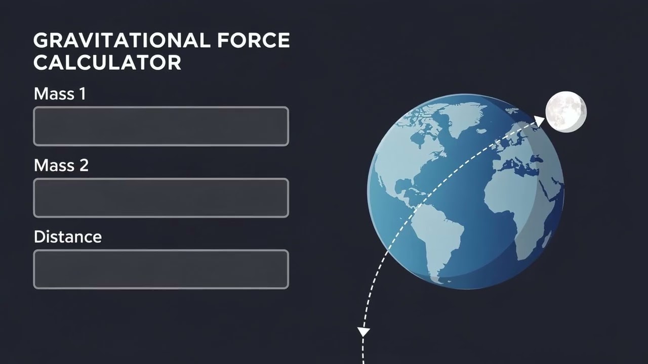 Gravitational Force Interactive Calculator