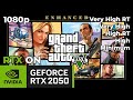 GTA V Enhanced RTX 2050 Intel I5 13420H 1080p RTX ON
