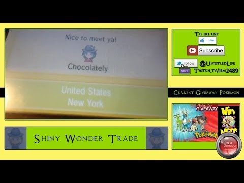 Winner Chocolately ★ Monday Shiny wonder trade pokemon x and y