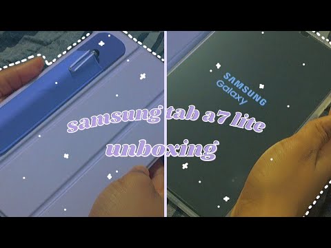 unboxing samsung tab a7 lite and accessories + asmr | aesthetic vlog