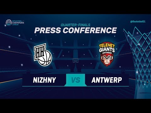 Nizhny Novgorod v Telenet Giants Antwerp - Press Conference - Basketball Champions League 2018-19