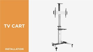 How to Install Telescopic Height Adjustable TV Cart - TTV04-46TW