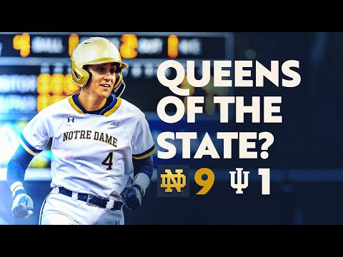 Consistent Offense Leads Irish to 6 Inning Win | Highlights vs Indiana | Notre Dame Softball