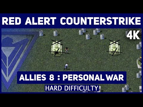 Red Alert Counterstrike Remastered 4K - Allies Mission: 8 Personal War - Hard Difficulty