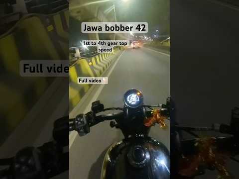 Jawa 42 Bobber | 1st to 4th gear top speed test #jawa42bobber #jawa42bobbertopspeed