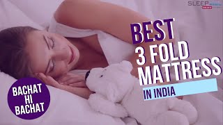 Foldable Mattress by Sleep Spa-Soft Bounce Foam 3 Fold Mattress