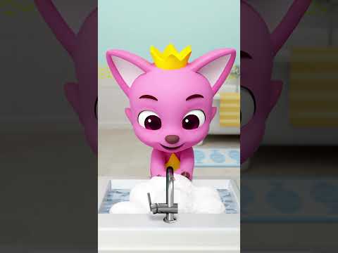 Wash your hands before you eat! 🧼✨ #mealtime #pinkfong