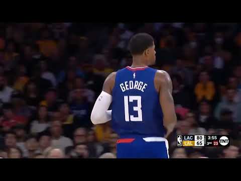 Paul George steals JTA's pass then casually strolls in for the dunk