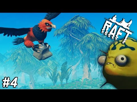 Raft SCREECHER BIRD HUNTS US DOWN ON LARGE ISLAND!! Raft Survival Update Multiplayer S2Ep4