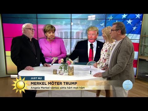 Mrkel möter Trump: "Det är nybörjaren mot veteranen" - Nyhetsmorgon (TV4)