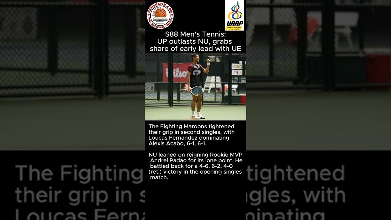UAAP Men's Tennis: UP takes down defending champion NU to grab early lead