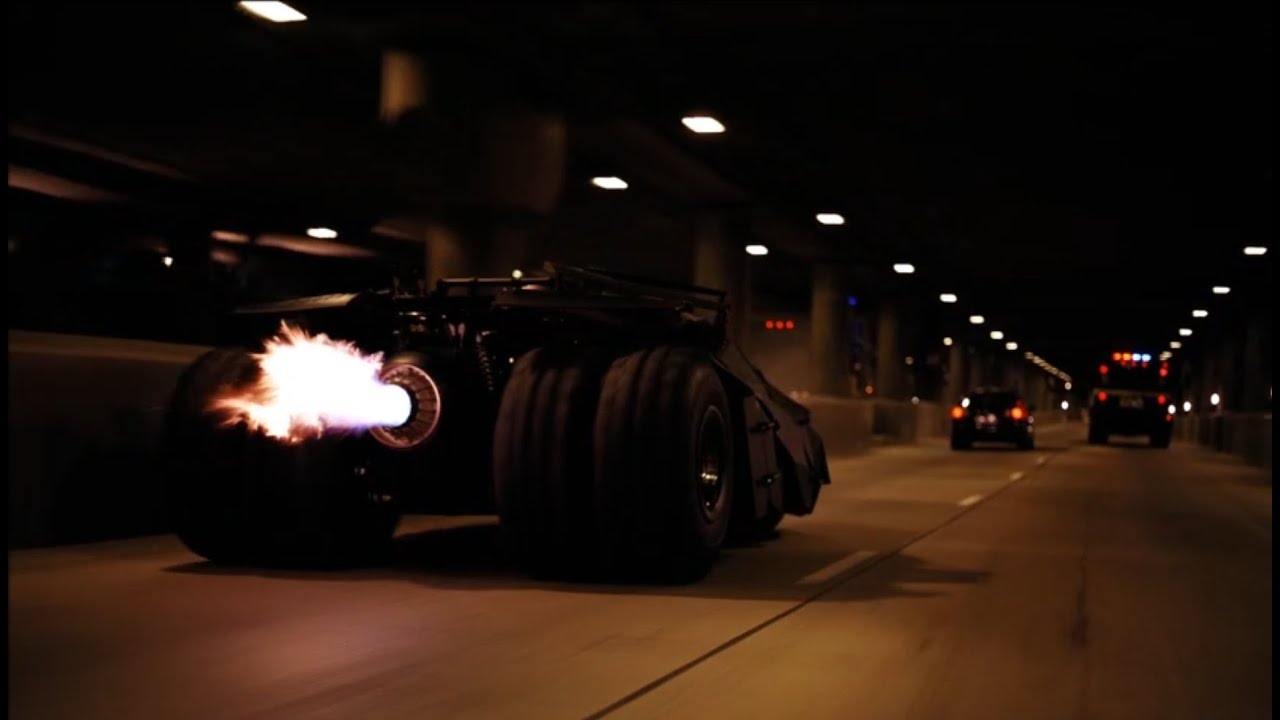 Batman the dark knight:  tumbler tunnel scene HD thumnail