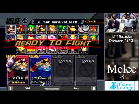 Melee at JJ's 16 - [62-bit] Vish (Falcon) vs. Jace (Falcon) - Winners Quarters - Singles Bracket