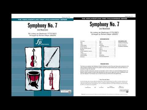 Symphony No.  7 (2nd Movement), by Ludwig van Beethoven / arr. Richard Meyer – Score & Sound