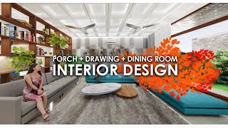 Beautiful Home Design | Porch, Drawing Room, Dining & Kitchen Interior Walkthrough