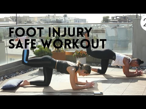 WORK OUT WHILE INJURED - non-weight bearing foot injury safe workout | Dr. LA Thoma Gustin