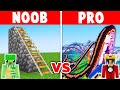 Minecraft NOOB vs PRO: GIANT ROLLER COASTER BUILD CHALLENGE