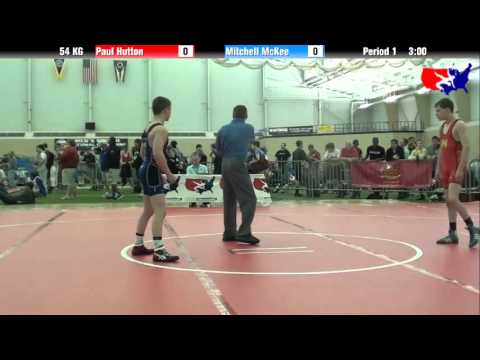Paul Hutton vs. Mitchell McKee at 2013 FILA Cadet Nationals - FS