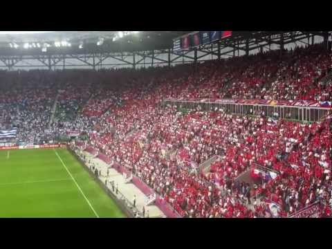 UEFA Euro 2012 - Czech Republic vs Greece (National anthem) by iPhone 4