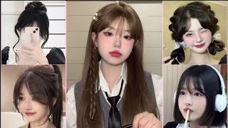 Qizlar uchun yoqimtoy soch turmaklar ✨🤍🌷#koreangirlstyle#forgirls#recommend