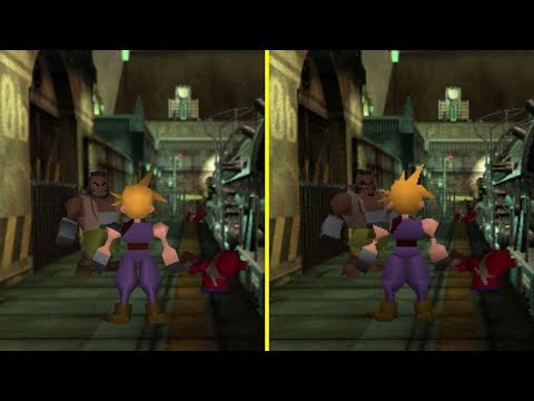 Final Fantasy VII PS1 vs PS4 Graphics Comparison