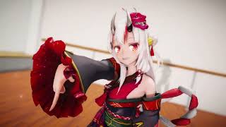 【Hololive】白上フブキと百鬼あやめでMOMOLAND  BAAM【4K】【MMD】