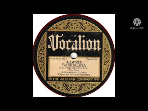 Ben Selvin's Orchestra Bambalina 1923 Vocalion (A 14532)