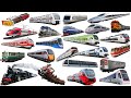 Railway Vehicles - Trains and Subways | Learn names and Sounds of Train Transport in english