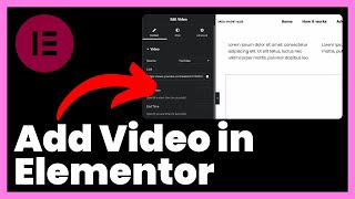 How to Add Video in Elementor