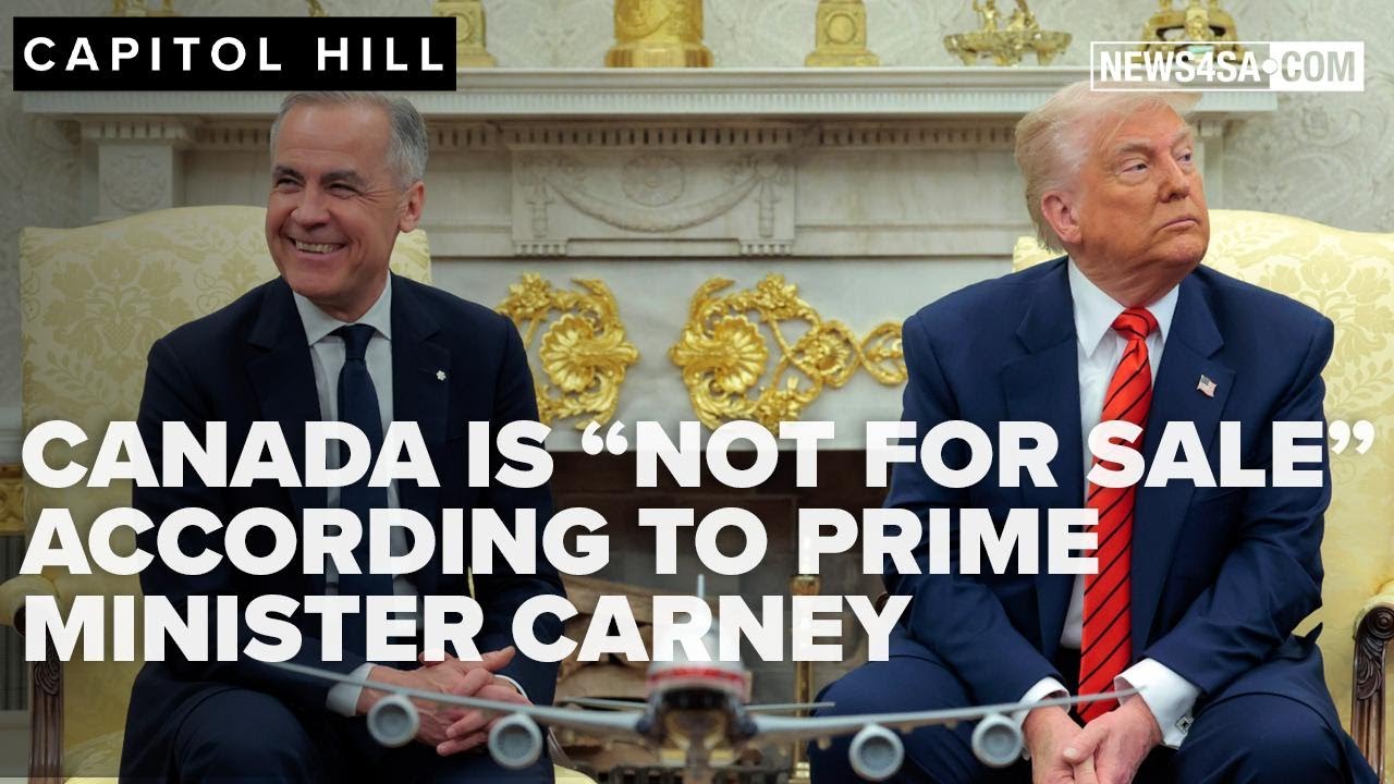 Trump says 'never say never,' as Canadian PM says nation not for sale