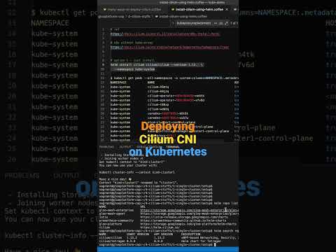 Deploying Cilium CNI on Kubernetes #shorts