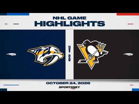 NHL Highlights | Predators vs. Penguins - October 24, 2026