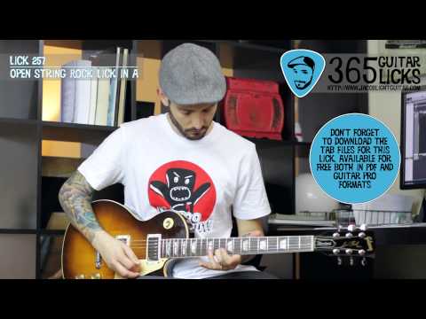 Lick 257/365 - Open String Rock Lick in A | 365 Guitar Licks Project