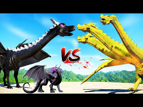 Jurassic World Evolution 🌍 Ender Dragon Vs King Ghidorah,Gigan,Shark Zilla,T-Rex Dinosaurs Fight