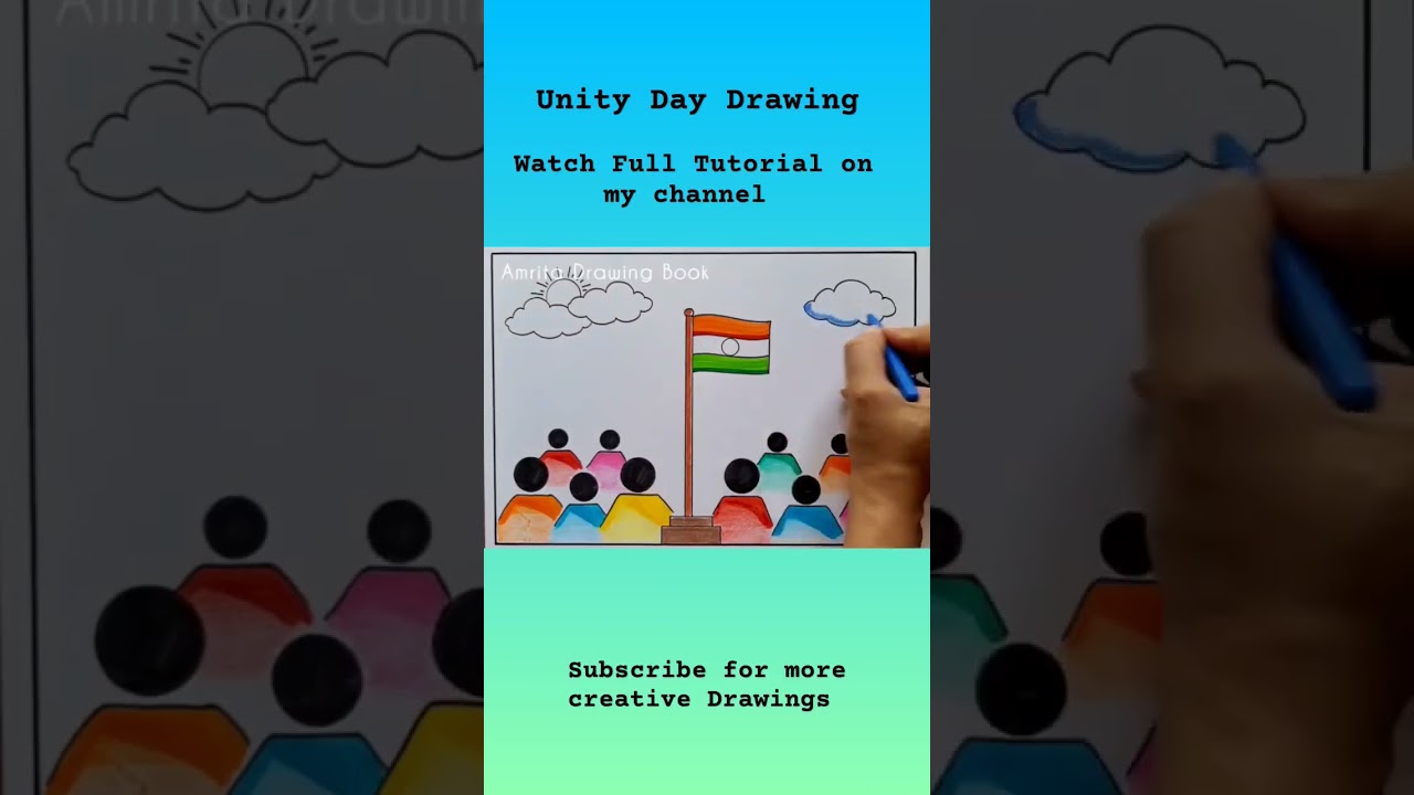 National Unity Day Drawing easy #amritadrawingbook #shorts #unitydaydrawing #nationalunityday