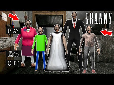 Playing as Granny vs 5 Granny BUT Other Bodies ! Secret Update - Gameplay Animation (p.1)