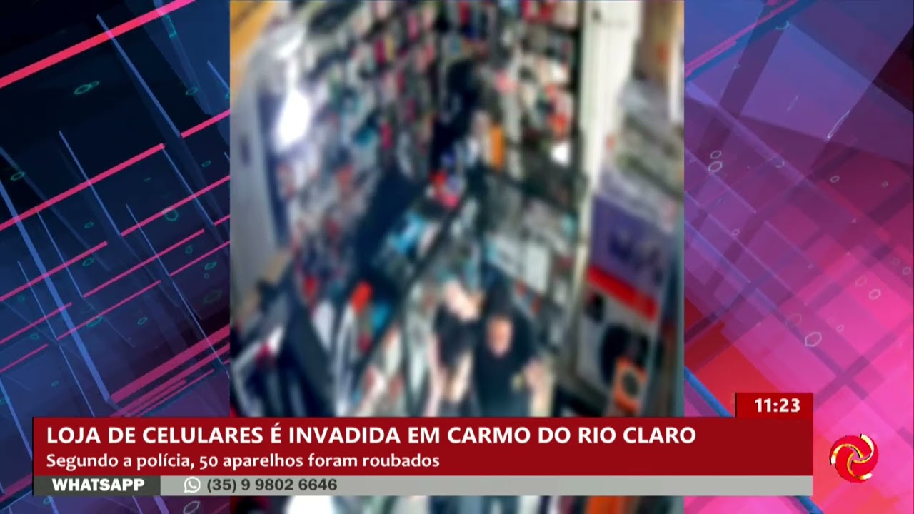 Loja de celulares é furtada em Carmo do Rio Claro
