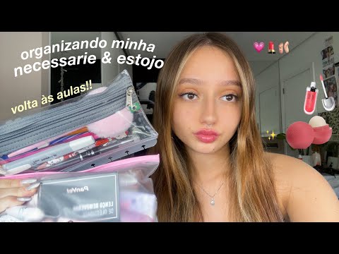 organizando minha necessaire e estojo para volta às aulas!!! 🩰