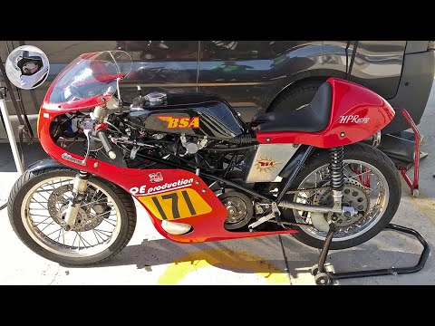 Thumbnail for BSA 500 Gold Star engine in Seeley Mk4 frame ... excellent club racer [classic motorcycle racing] by Motorcycle, Netherlands, video, vide