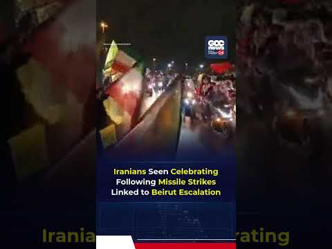 Crowds Gather in Tehran After Iran's Missile Strike on Israel Following Beirut Attack