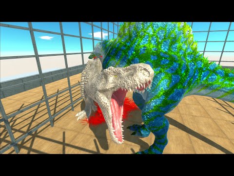 ALBINO T-REX vs EVERY UNIT in PRISON - Animal Revolt Battle Simulator