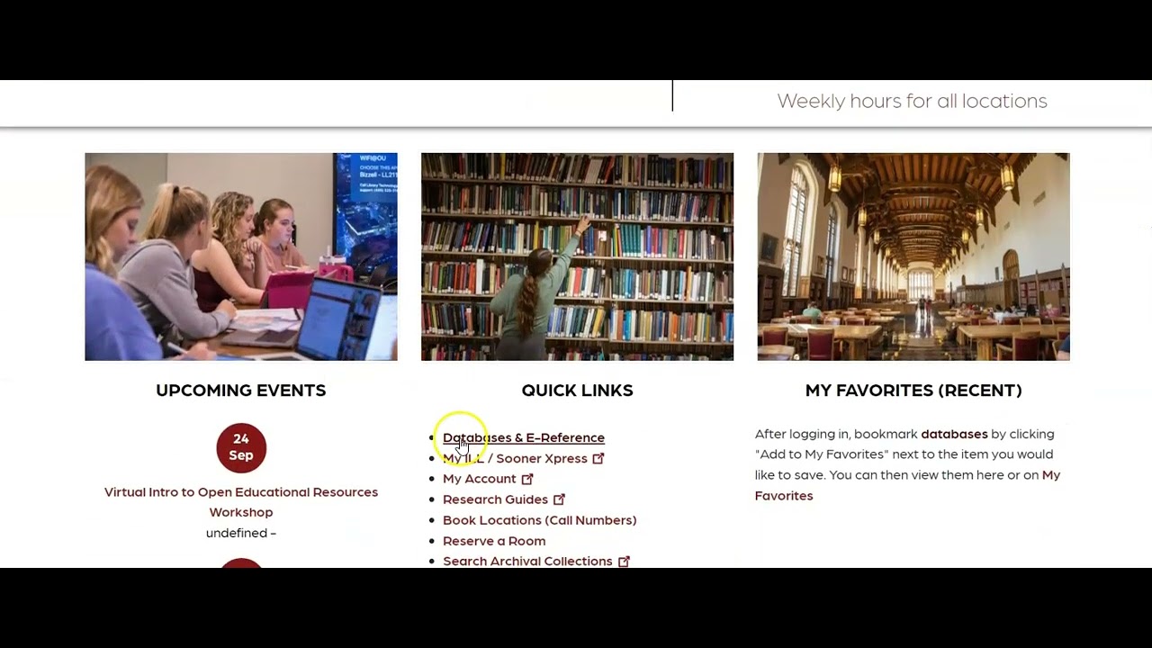 OU online library tour 2024